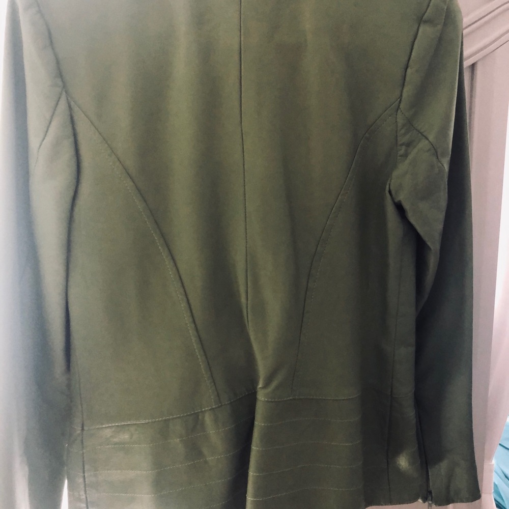 Designer Tailored Leather Jacket - image 2